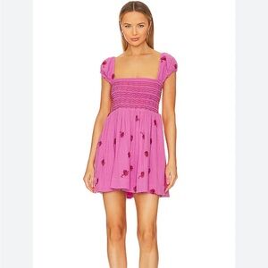 Free people small mini embroidered Tory dress